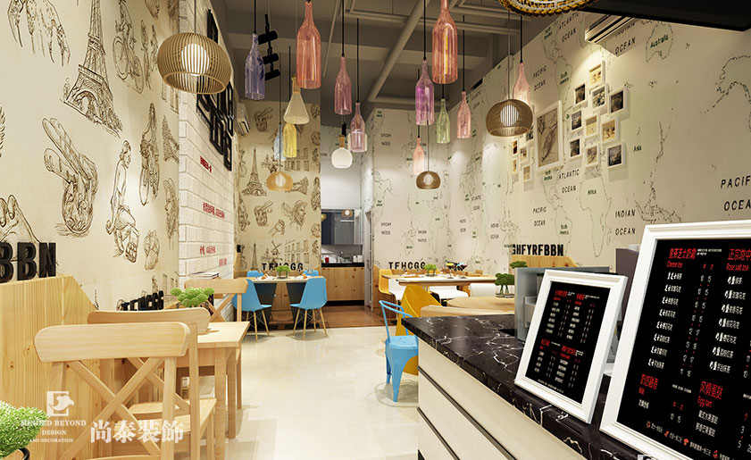 時尚溫馨奶茶店面裝修設計 | Yuntea皇茶