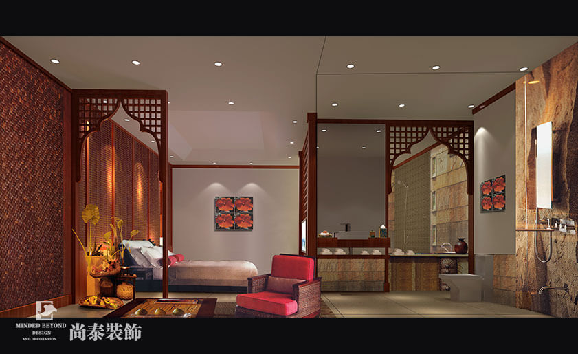 桑拿休閑會所裝修效果圖-華策桑拿