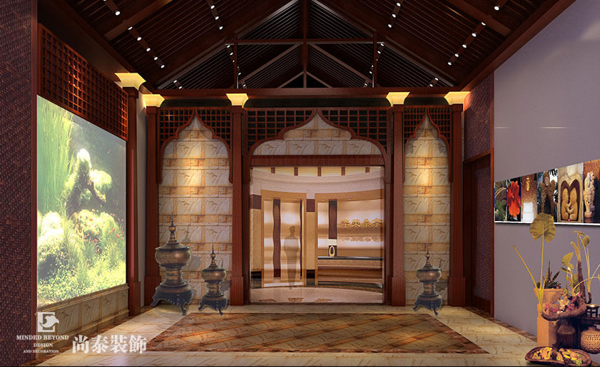 桑拿休閑會所裝修效果圖-華策桑拿