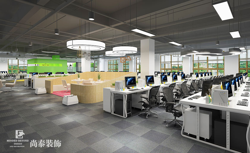 18000㎡開放式辦公樓裝修設計 | 環球易購