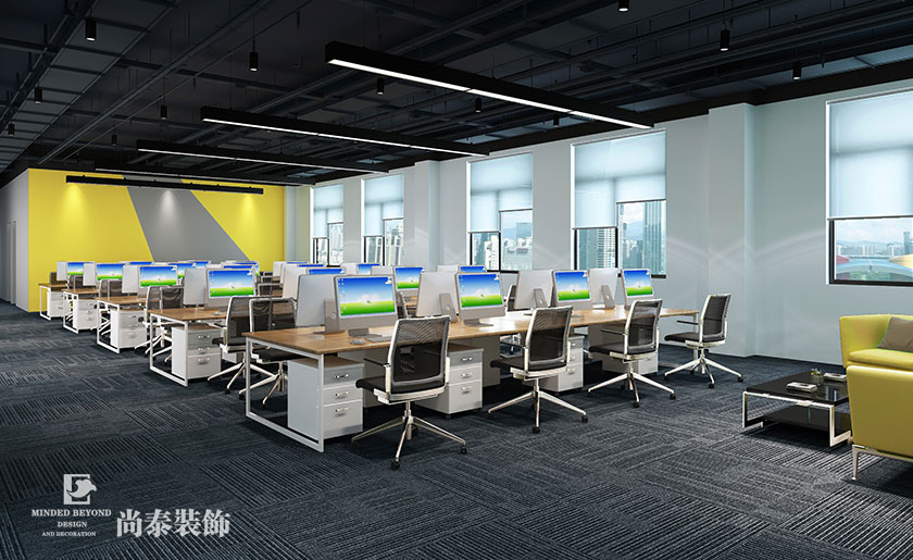 1060㎡現代簡約辦公室設計 | 深光谷科技