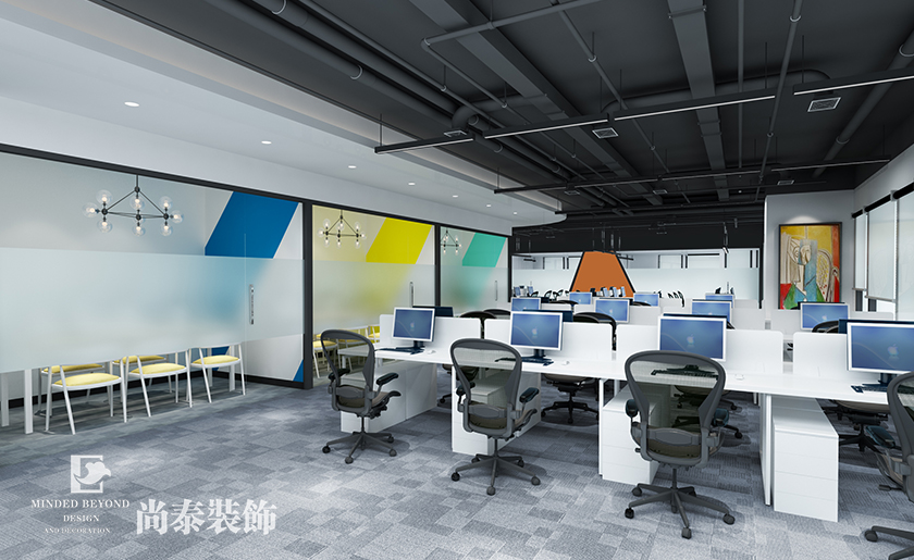 3600㎡現代簡約辦公室裝修設計 | 環球易購