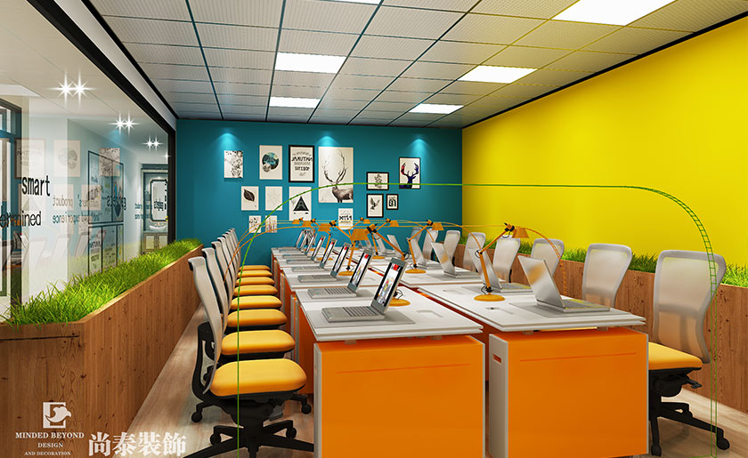 485㎡清新風格教育中心裝修 | 靈芝幫才教育