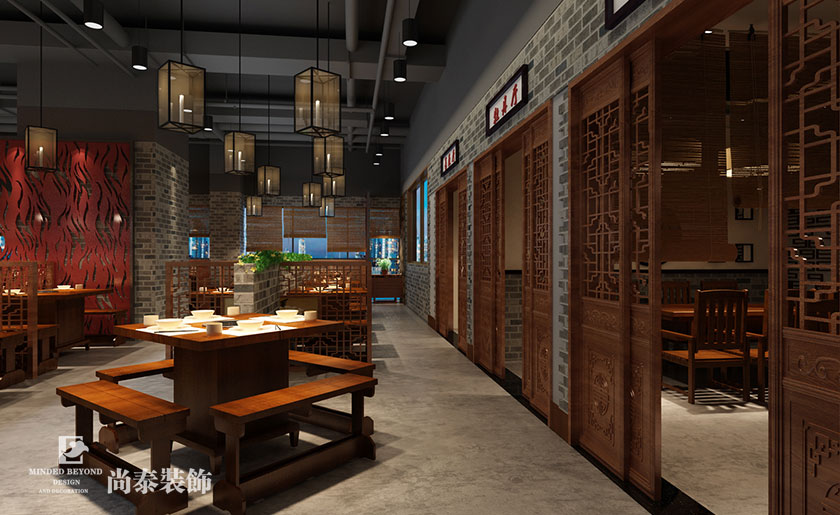 320平米中式風格老火鍋店裝修 | 爽翻天