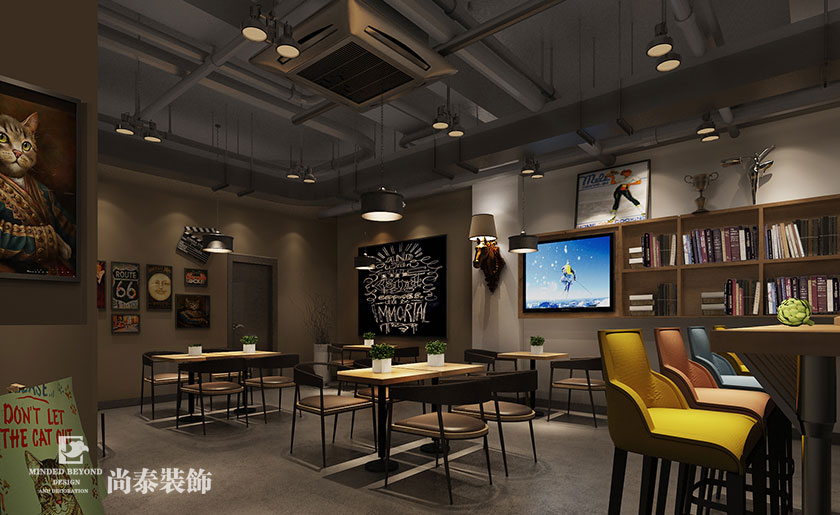 180平米工業風咖啡店設計 | 貓窩咖啡