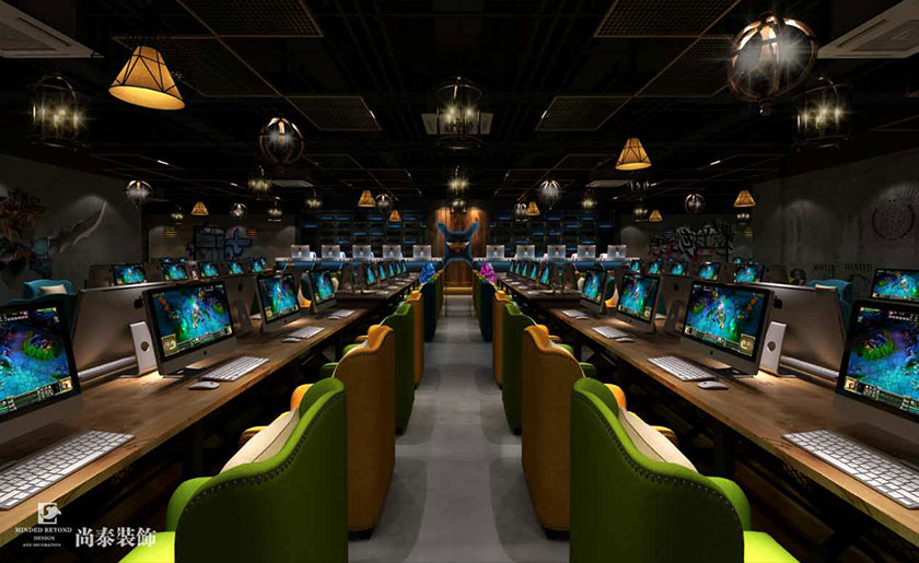 600㎡網咖設計裝修效果圖 | 歡樂網咖