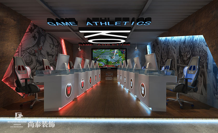 730㎡工業(yè)風(fēng)休閑網(wǎng)咖裝修設(shè)計 | 萬科大廈網(wǎng)咖