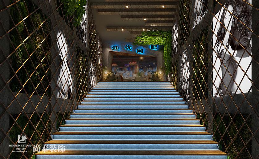 2800㎡網咖裝修設計效果圖 | 迪優網吧