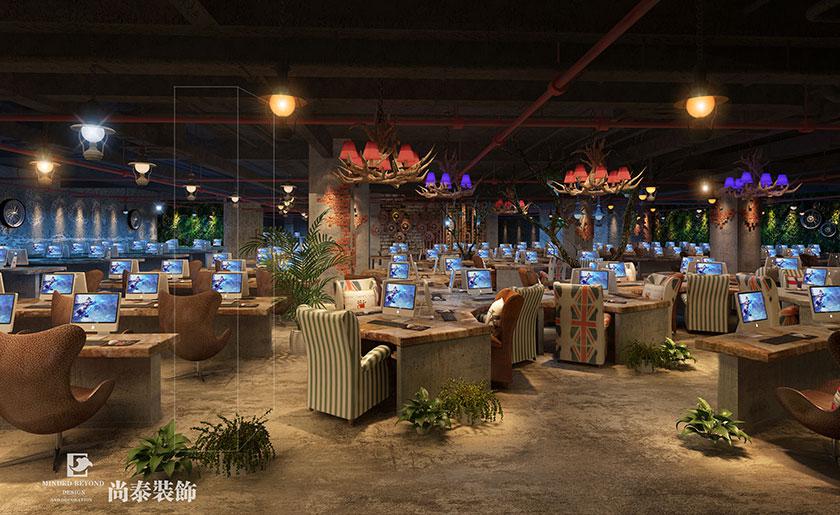 2800㎡網咖裝修設計效果圖 | 迪優網吧