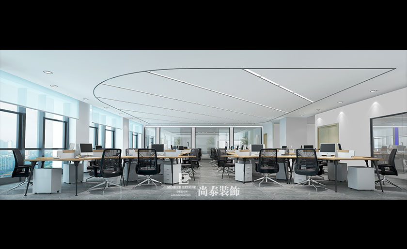 2000㎡現代風格辦公室裝修設計 | 長沙夢之灣