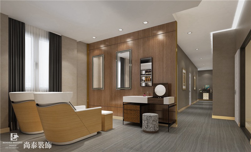 高端SPA會所將成為主流,200m2現代美容院裝修設計