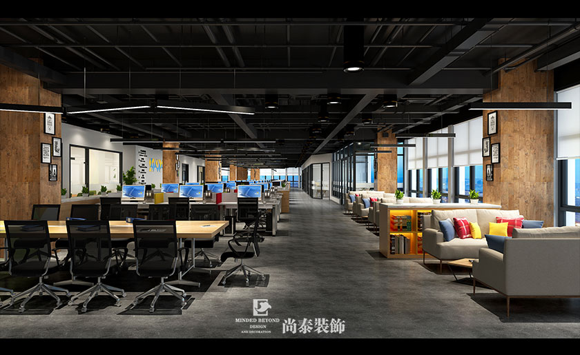 1640㎡工業風辦公室裝修設計 | 燦和網絡