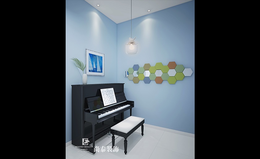 145㎡簡約優雅琴行裝修設計 | 光輝琴行