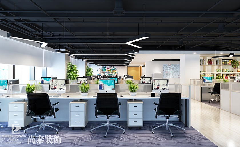 1200㎡互聯網廣告公司辦公室裝修 | 九星互動