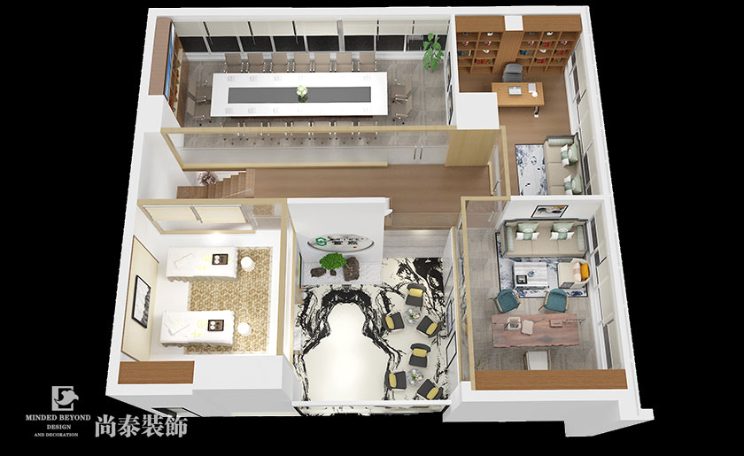 200㎡女性用品展廳+辦公室裝修設計 | 萱嘉