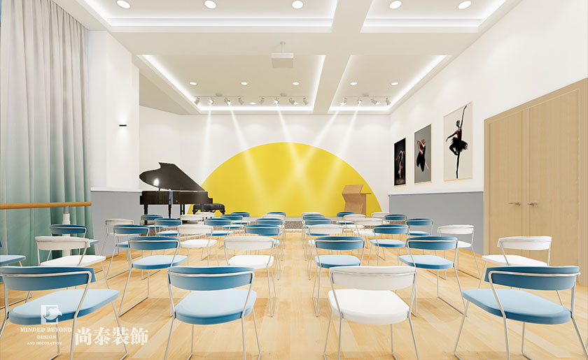 現代簡約教育培訓機構裝修效果圖-歐密加舵教育