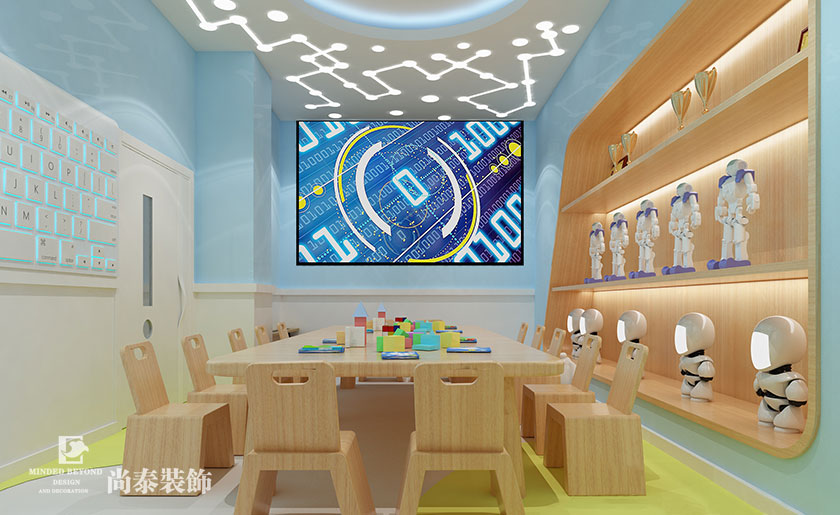 現代簡約教育培訓機構裝修效果圖-歐密加舵教育