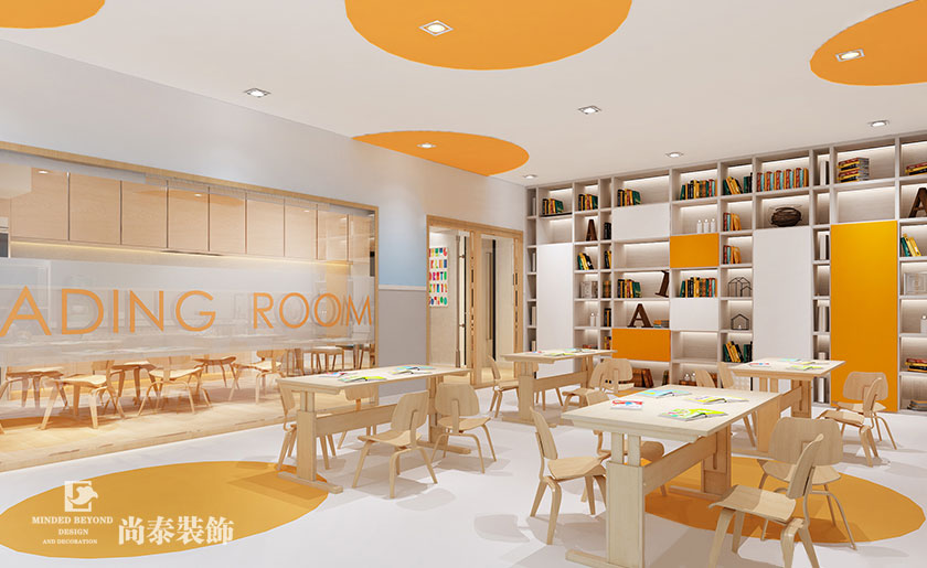 現代簡約教育培訓機構裝修效果圖-歐密加舵教育