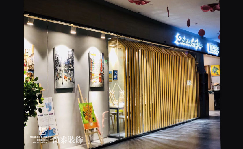 100㎡繪畫館裝修實景圖-視覺美術繪館