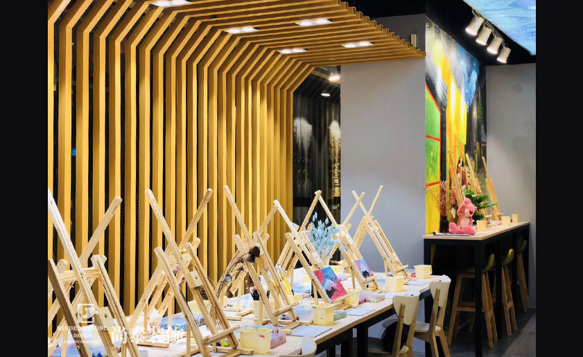 100㎡繪畫館裝修實景圖-視覺美術繪館