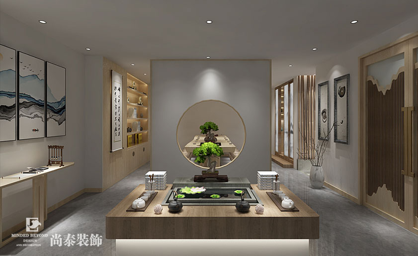 100㎡中式風格茶室裝修設計 | 茶閱世界