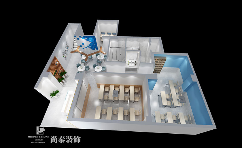 200㎡ 現(xiàn)代簡約英語培訓(xùn)中心空間設(shè)計(jì) | 牛津英語