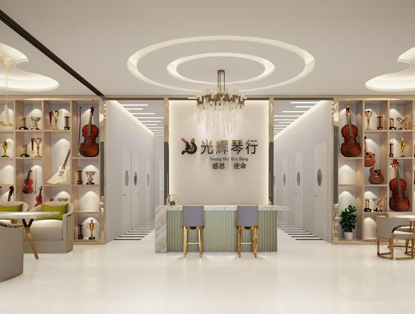 145㎡簡約優雅琴行裝修設計 | 光輝琴行