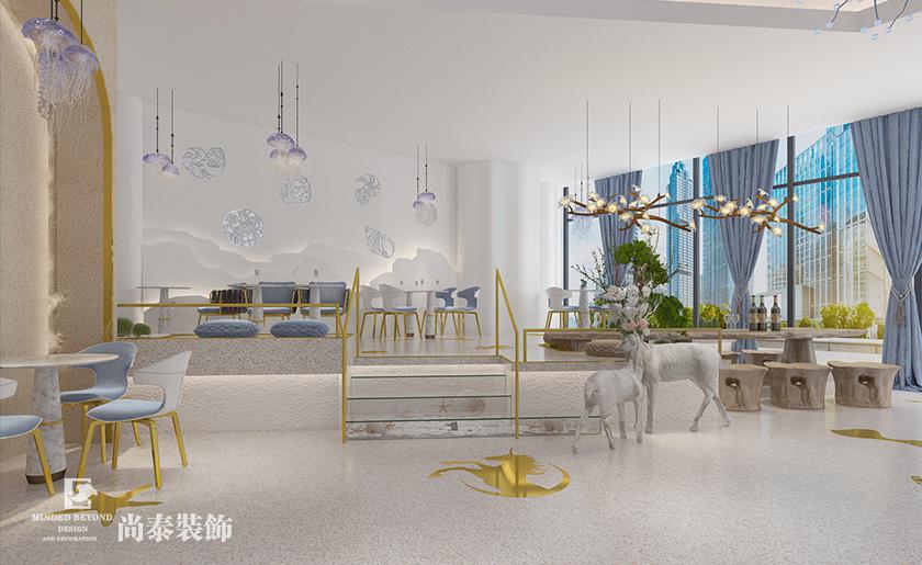 300平米海洋唯美甜品店裝修設計 | 獸色