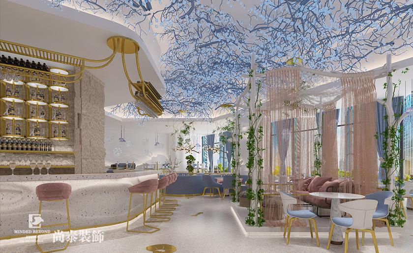 300平米海洋唯美甜品店裝修設計 | 獸色