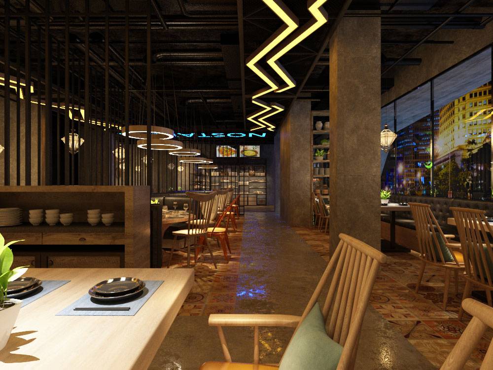 工業風餐廳裝修效果圖 工業風餐廳裝修效果圖