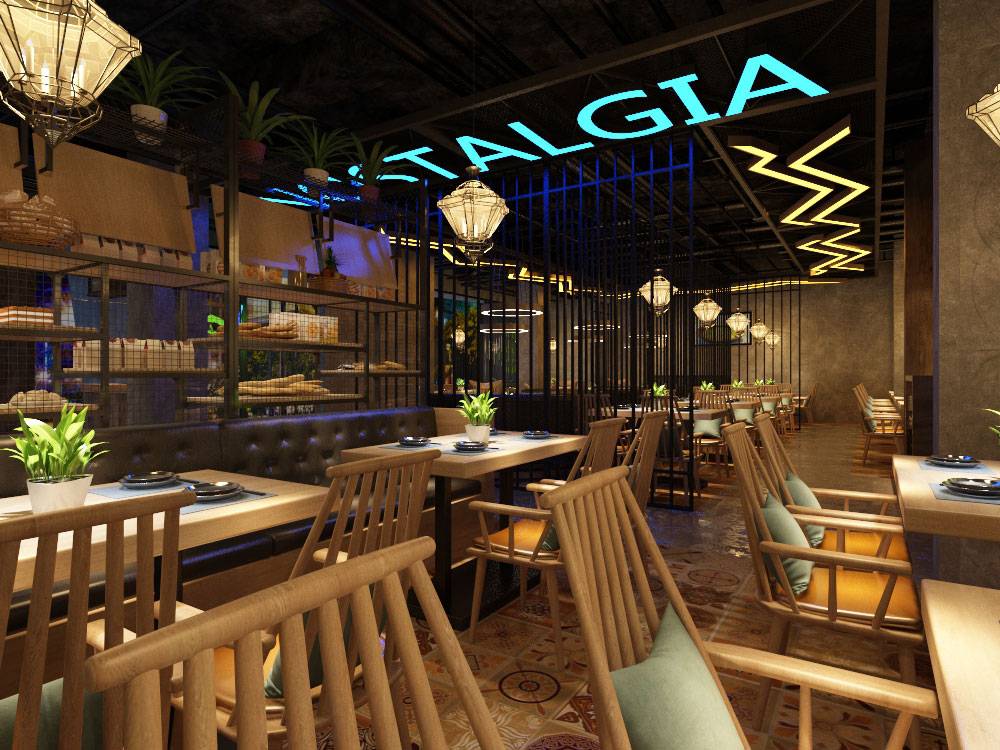 工業風餐廳裝修效果圖 工業風餐廳裝修效果圖