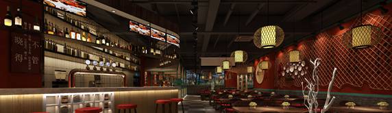 燒烤店裝修效果圖鑒賞,不一樣的燒烤氛圍