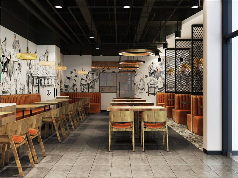 中式風格餐廳裝修效果圖