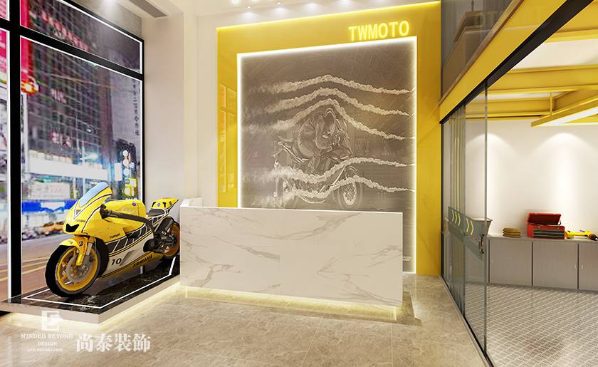 250平米摩托車4S店裝修設計 | 途威