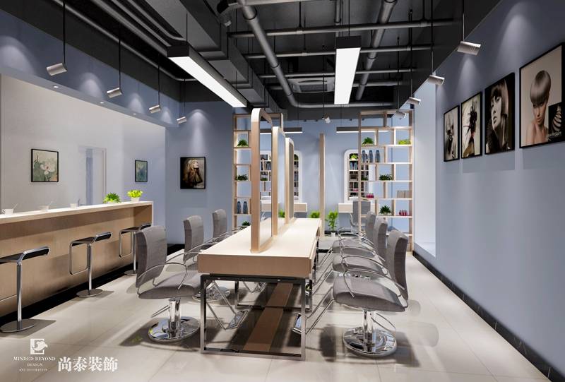 美發店裝修效果圖 美發店裝修效果圖