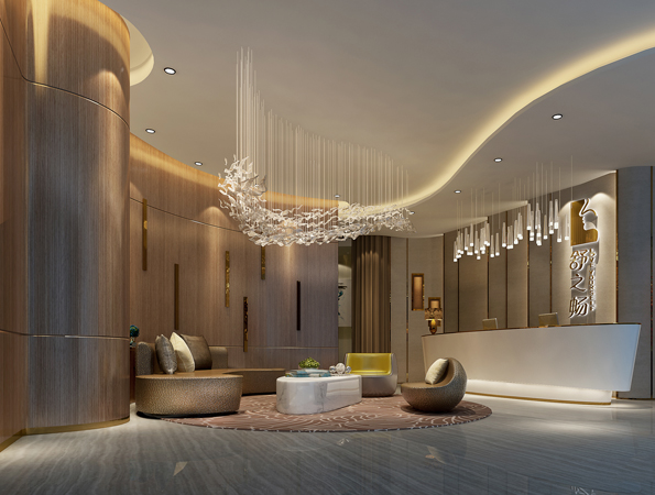 現(xiàn)代簡約會所裝修效果圖-舒之暢