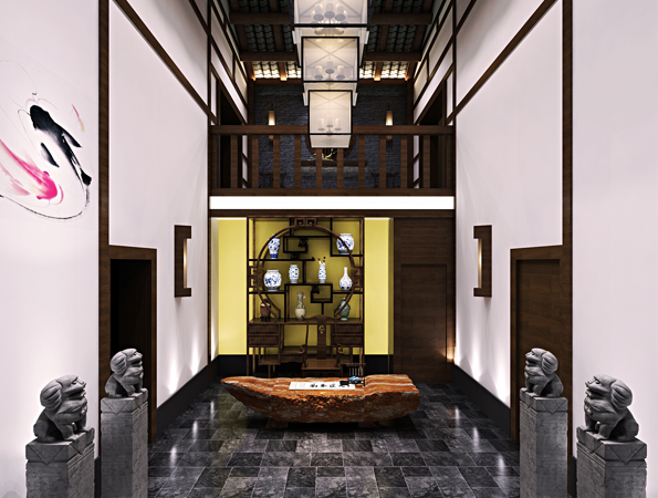 250㎡簡約中式民宿裝修設計 | 觀瀾民宿