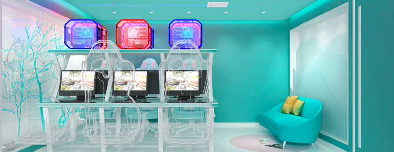 網(wǎng)咖裝修設(shè)計效果圖，“包”您滿意