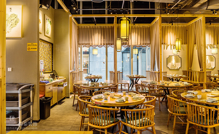 中式餐飲裝修實景圖-一樹芙蓉