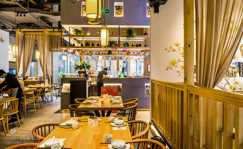 中式餐飲裝修實景圖-一樹芙蓉