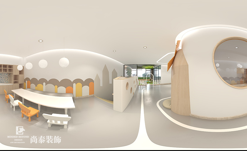 現代簡約早教中心裝修效果圖-福小寶