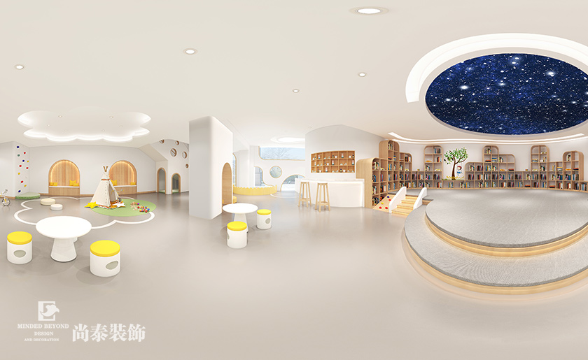 現代簡約早教中心裝修效果圖-福小寶