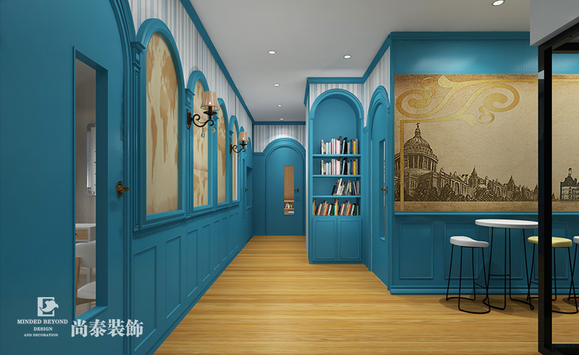 205㎡英倫風英語教育機構裝修設計 | 南恩國際