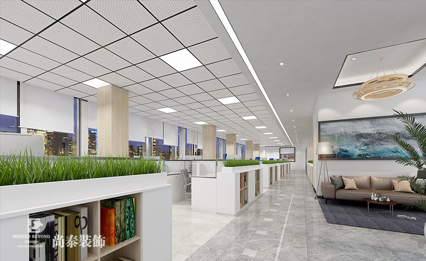 1585㎡工程建設公司辦公室裝修設計 | 國通建設