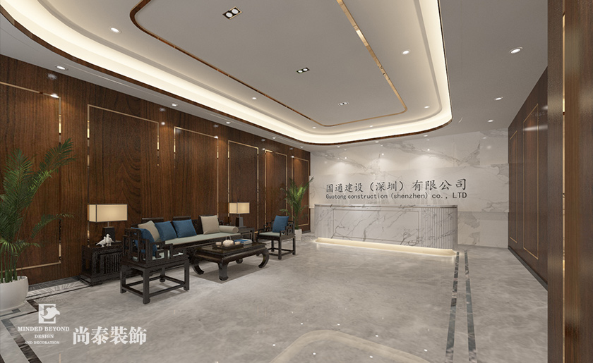 1585㎡工程建設公司辦公室裝修設計 | 國通建設