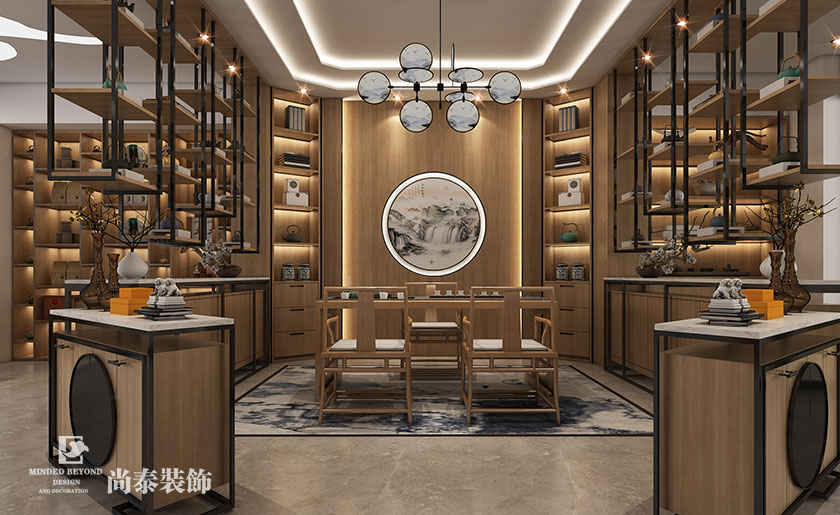 70平米新中式文創(chuàng)展廳裝修設(shè)計 | 旭升文創(chuàng)館