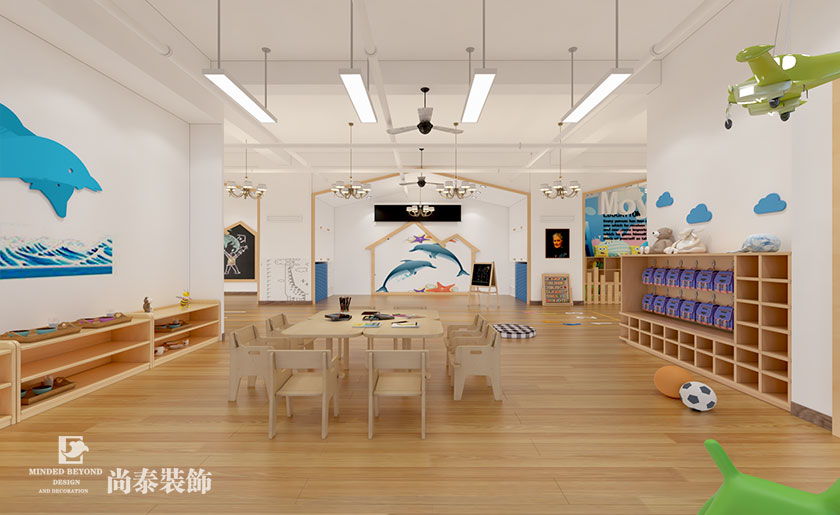 380平米兒童培訓(xùn)機構(gòu)裝修設(shè)計 | 蒙依貝兒童之家