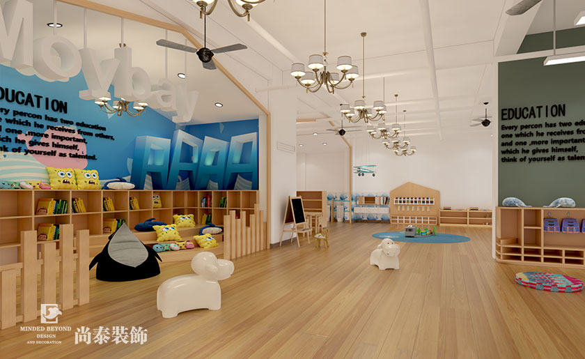 380平米兒童培訓(xùn)機構(gòu)裝修設(shè)計 | 蒙依貝兒童之家