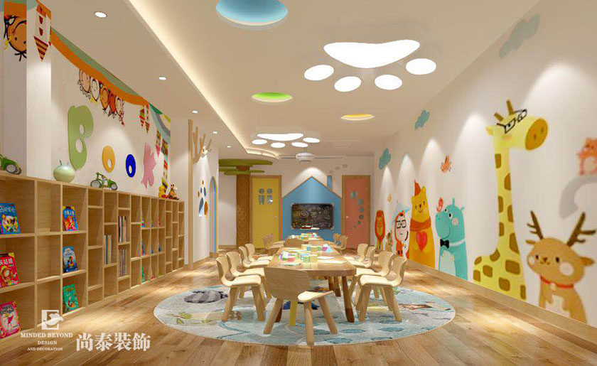 100平米現代簡約早教中心設計效果圖 | 愛爾貝