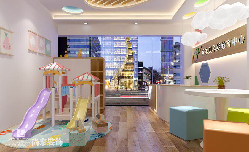 100平米現代簡約早教中心設計效果圖 | 愛爾貝